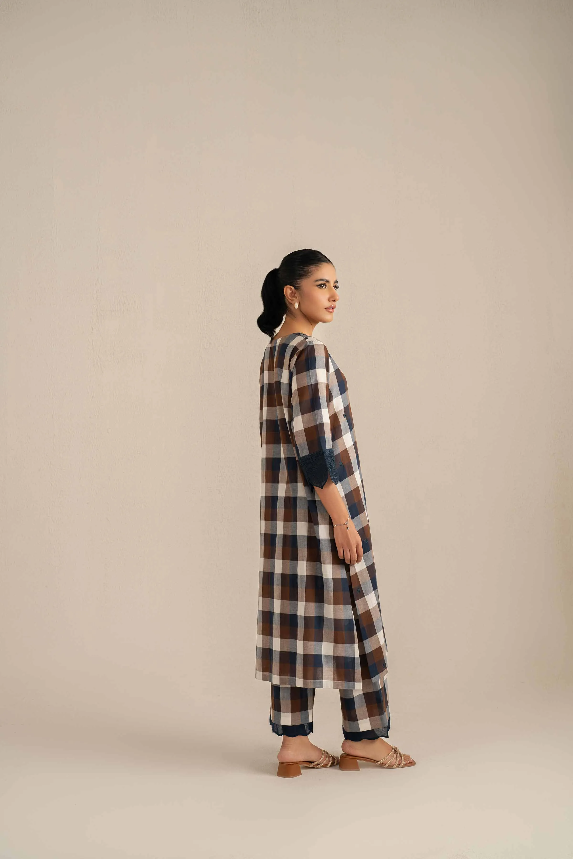 2 Piece - Printed Embroidered Suit - KFS25-42