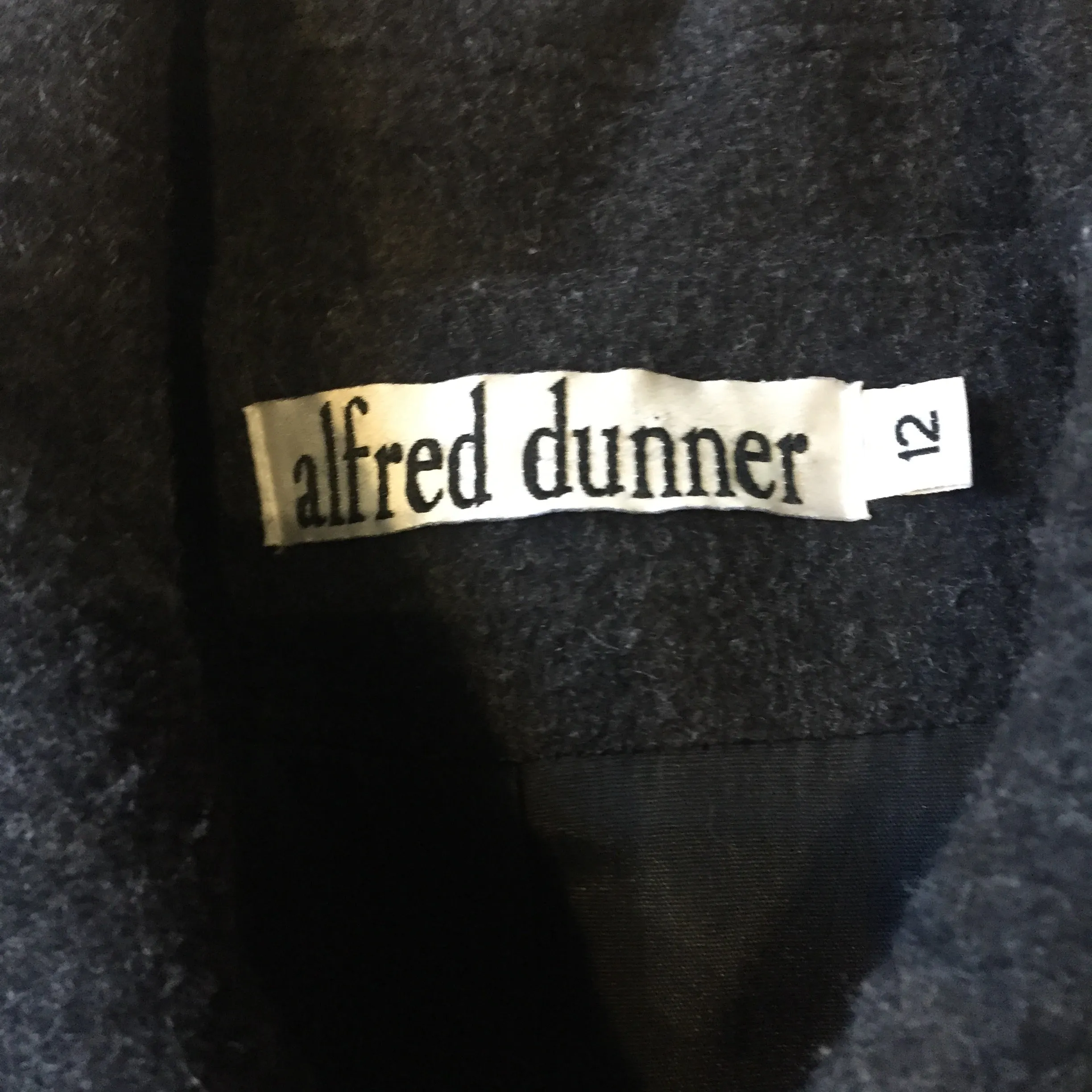 Alfred Dunner Grey Wool Coat, Made in USA