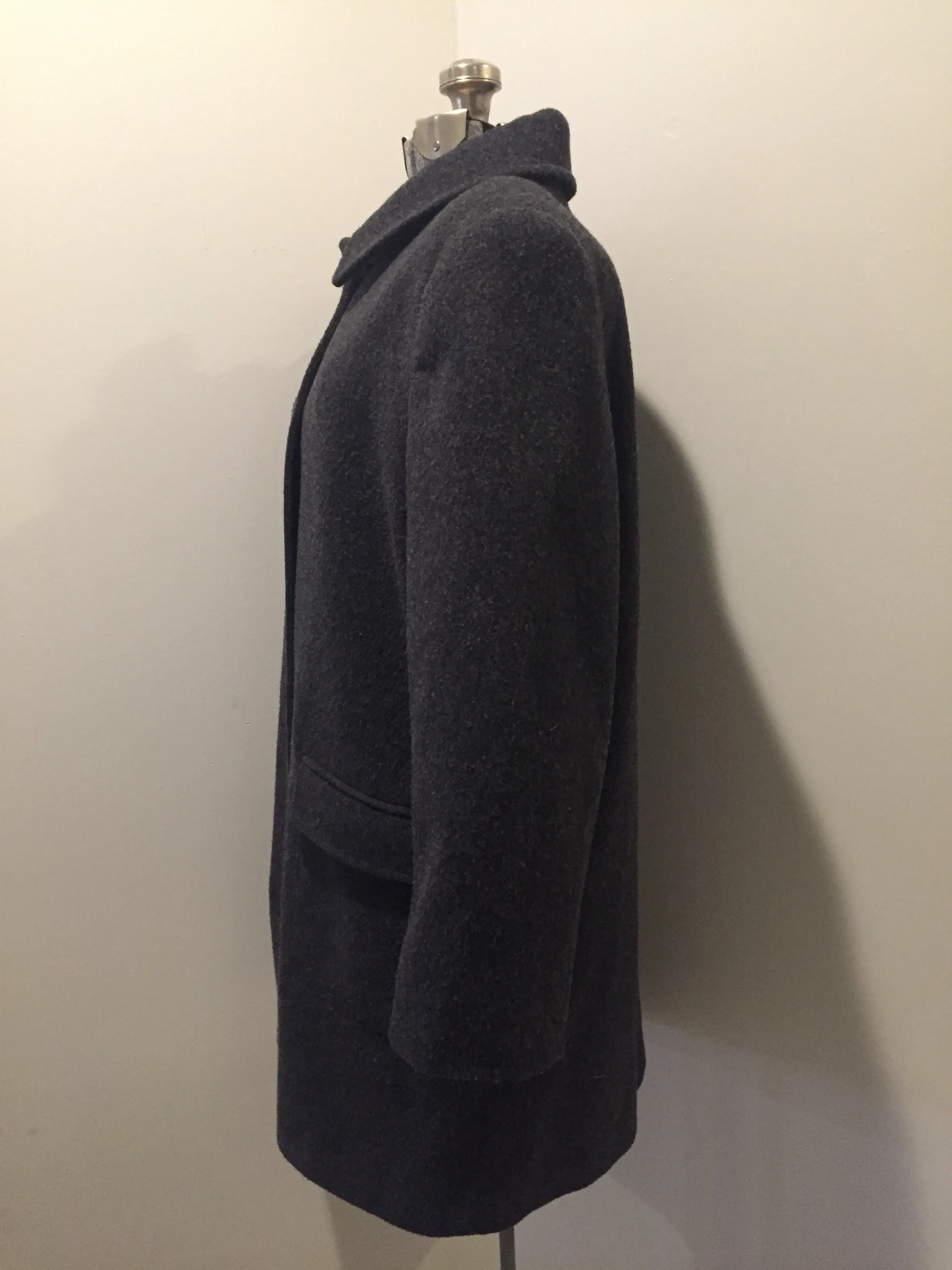 Alfred Dunner Grey Wool Coat, Made in USA