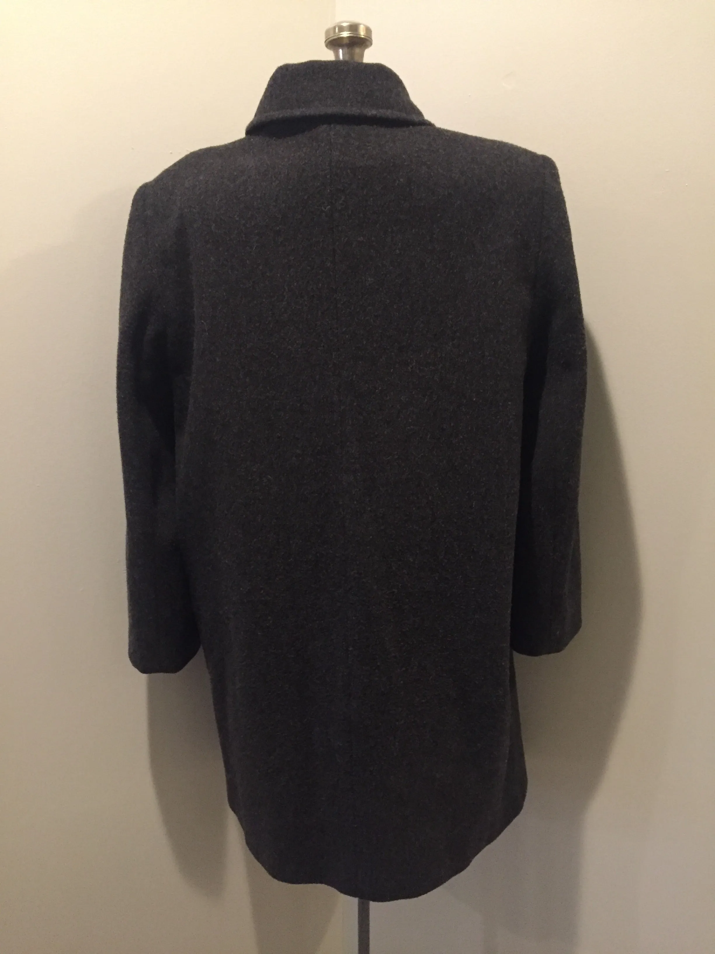 Alfred Dunner Grey Wool Coat, Made in USA