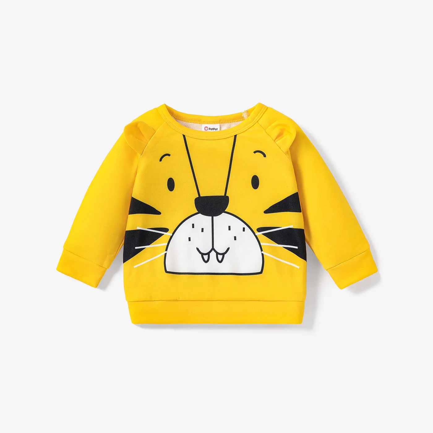 Baby Boy/Girl Cartoon Animal Print 3D Ears Long-sleeve Pullover