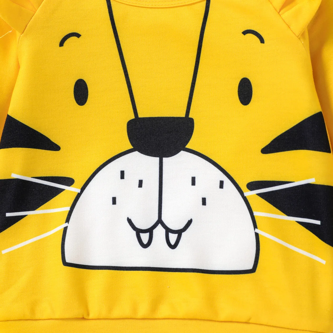 Baby Boy/Girl Cartoon Animal Print 3D Ears Long-sleeve Pullover
