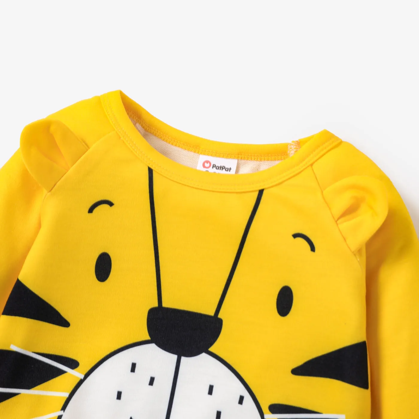 Baby Boy/Girl Cartoon Animal Print 3D Ears Long-sleeve Pullover