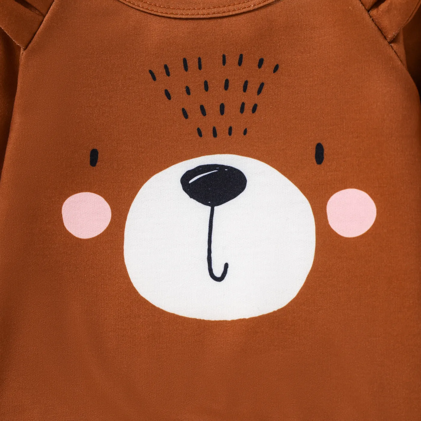 Baby Boy/Girl Cartoon Animal Print 3D Ears Long-sleeve Pullover