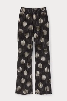 BLACK & WHITE Textured Flared Pants