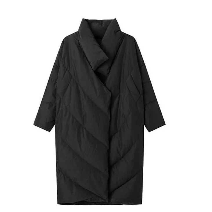 Black Long Down Jacket for UNUSUAL Winter