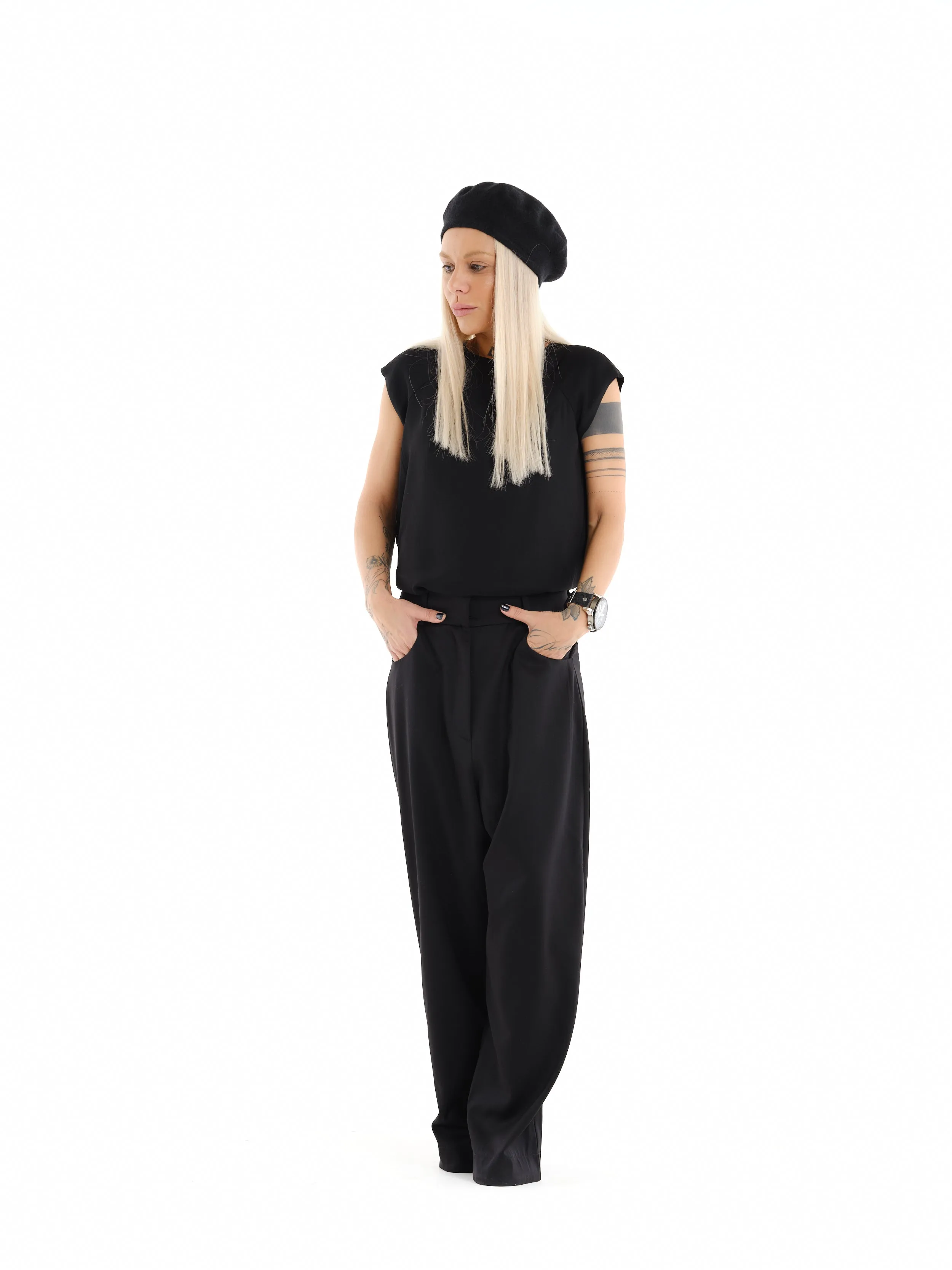 Black Wide-Leg Pants