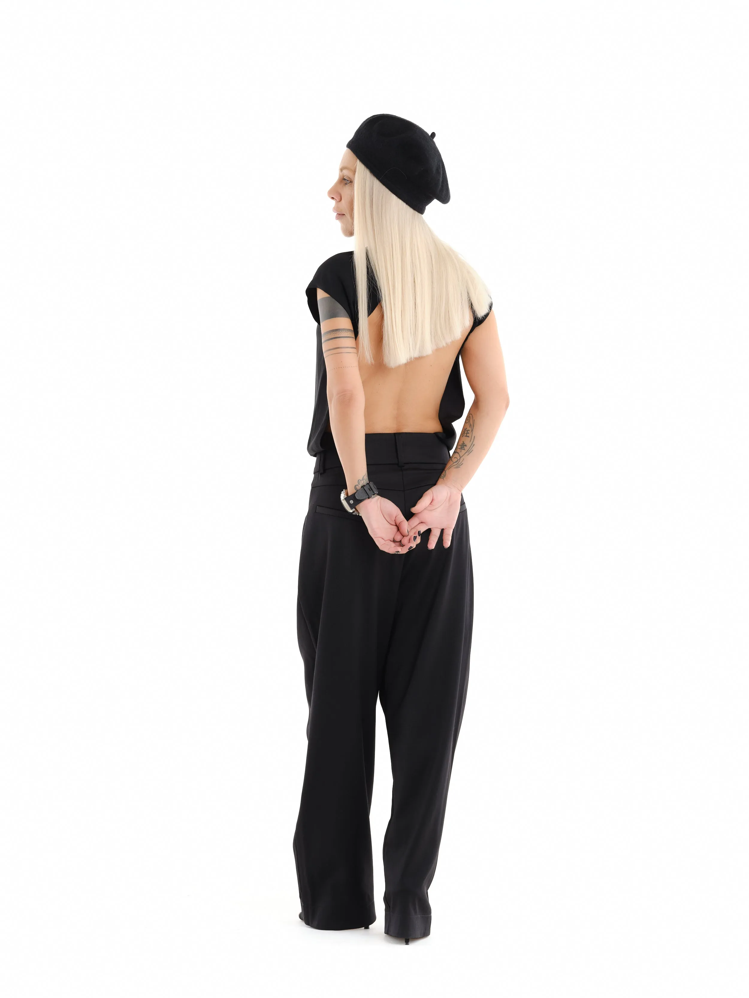 Black Wide-Leg Pants