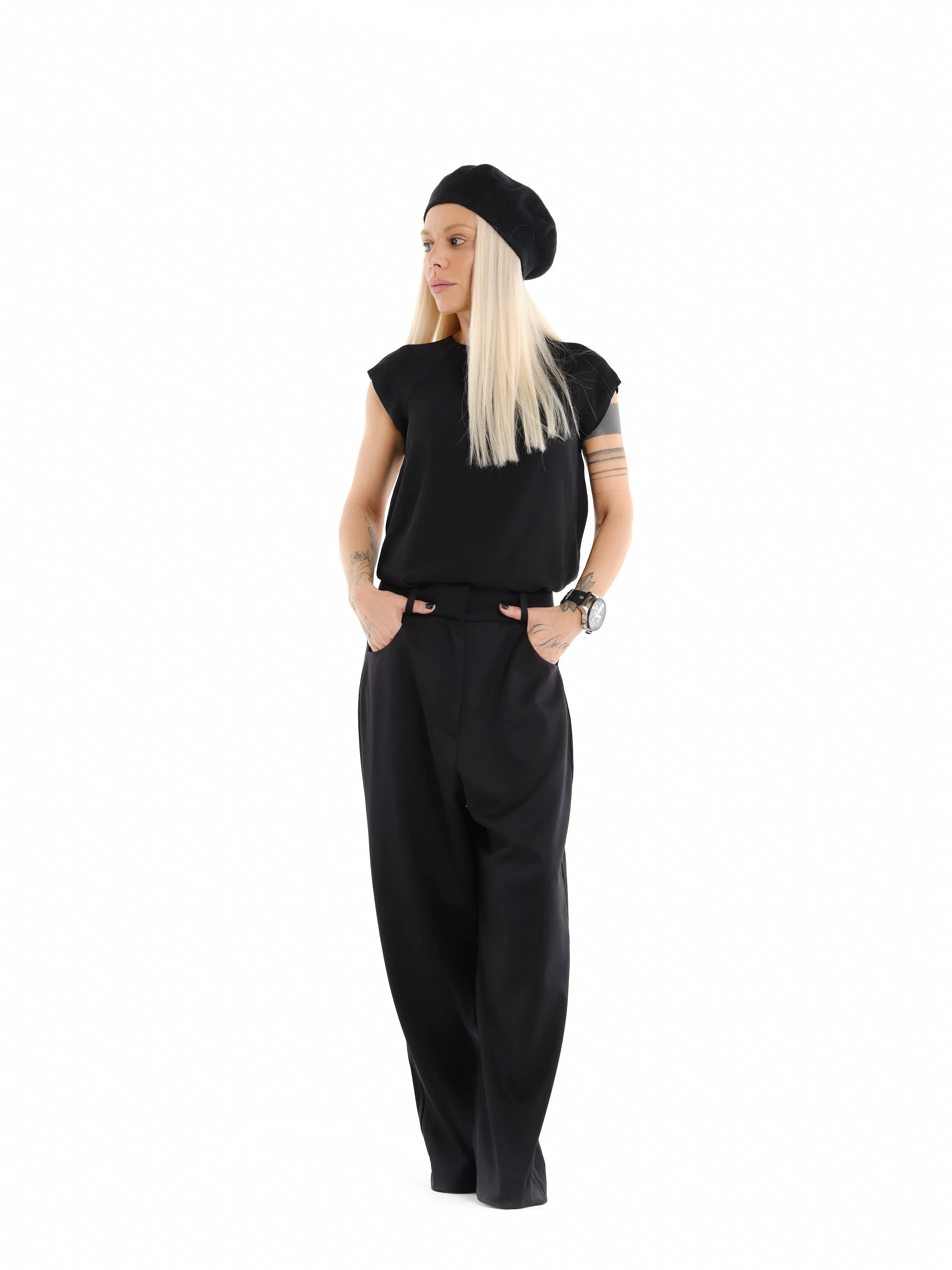 Black Wide-Leg Pants