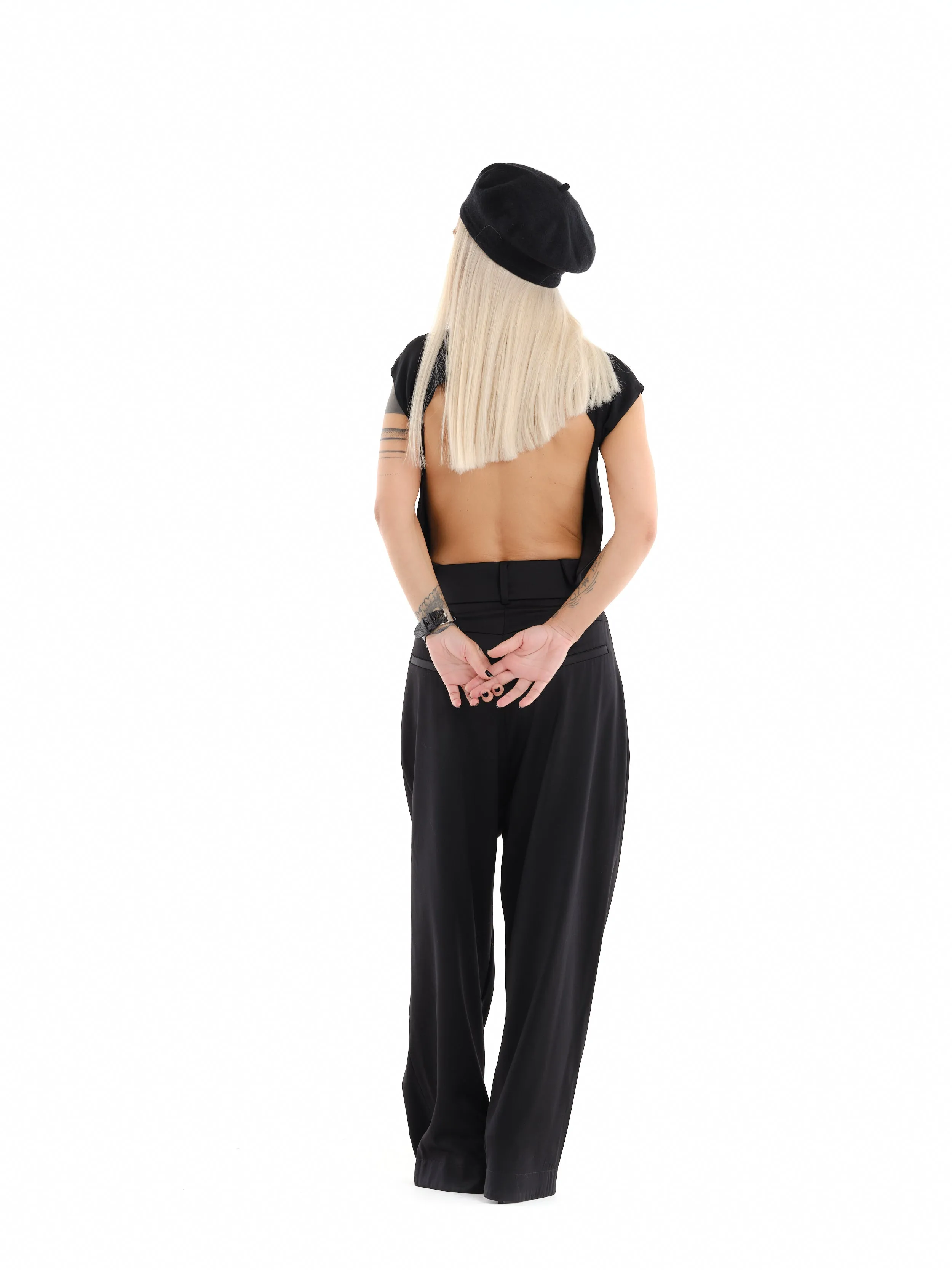 Black Wide-Leg Pants