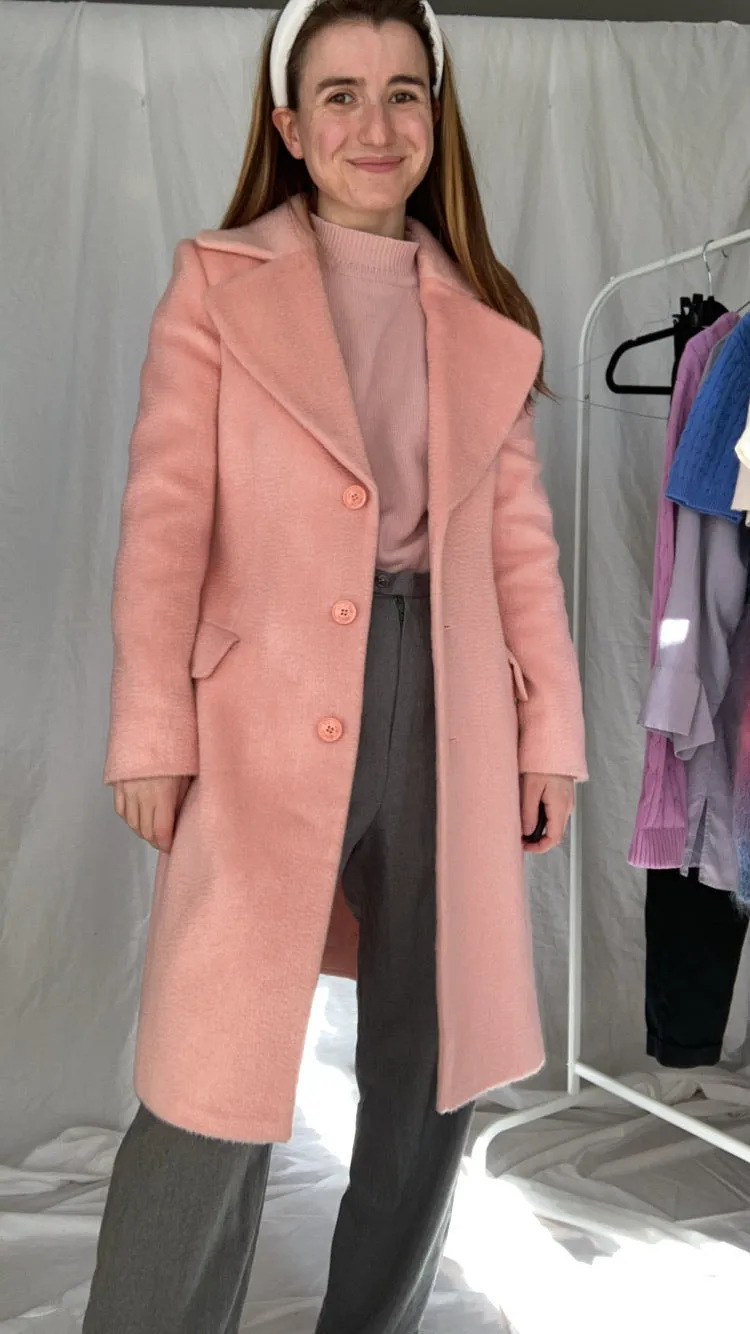 Boutique Moshino Pink Wool-Blend Coat