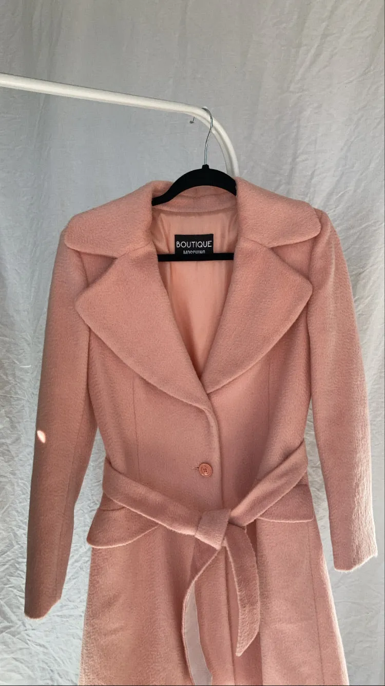 Boutique Moshino Pink Wool-Blend Coat
