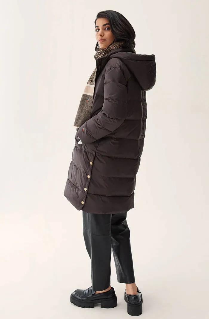 Farida Down Coat - Chocolat