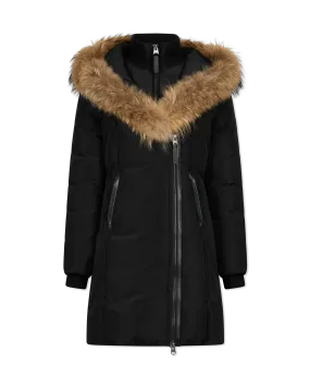 Kay-F Down Coat With Fur Collar