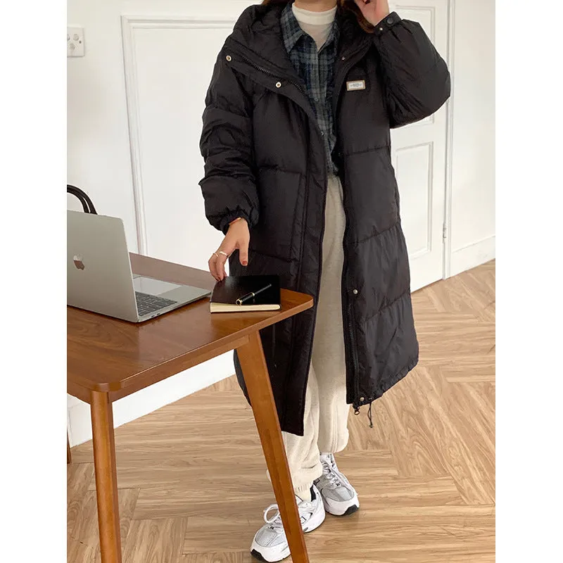Loose Hooded Down Coat