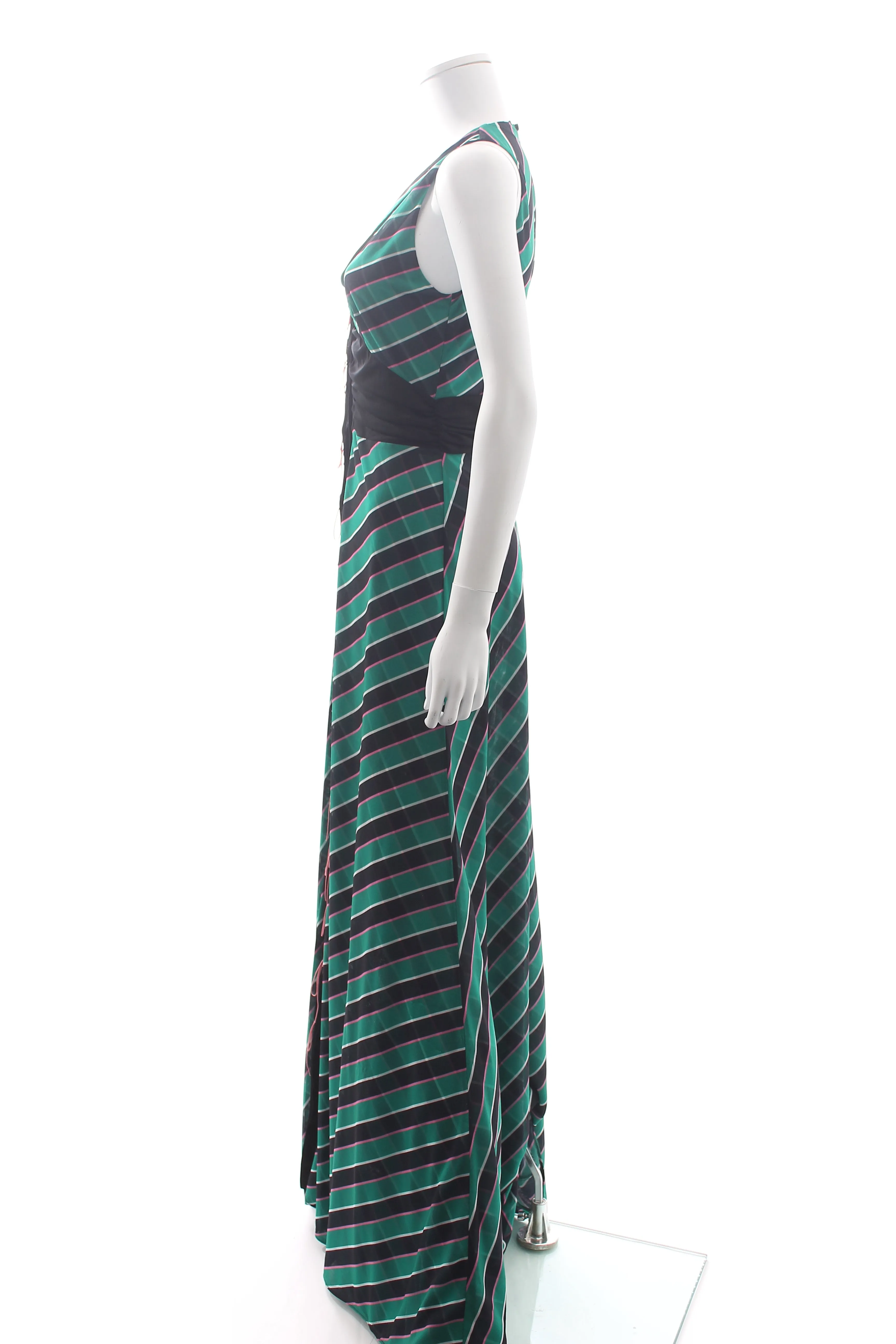 Marco de Vincenzo Striped Jersey Maxi Dress