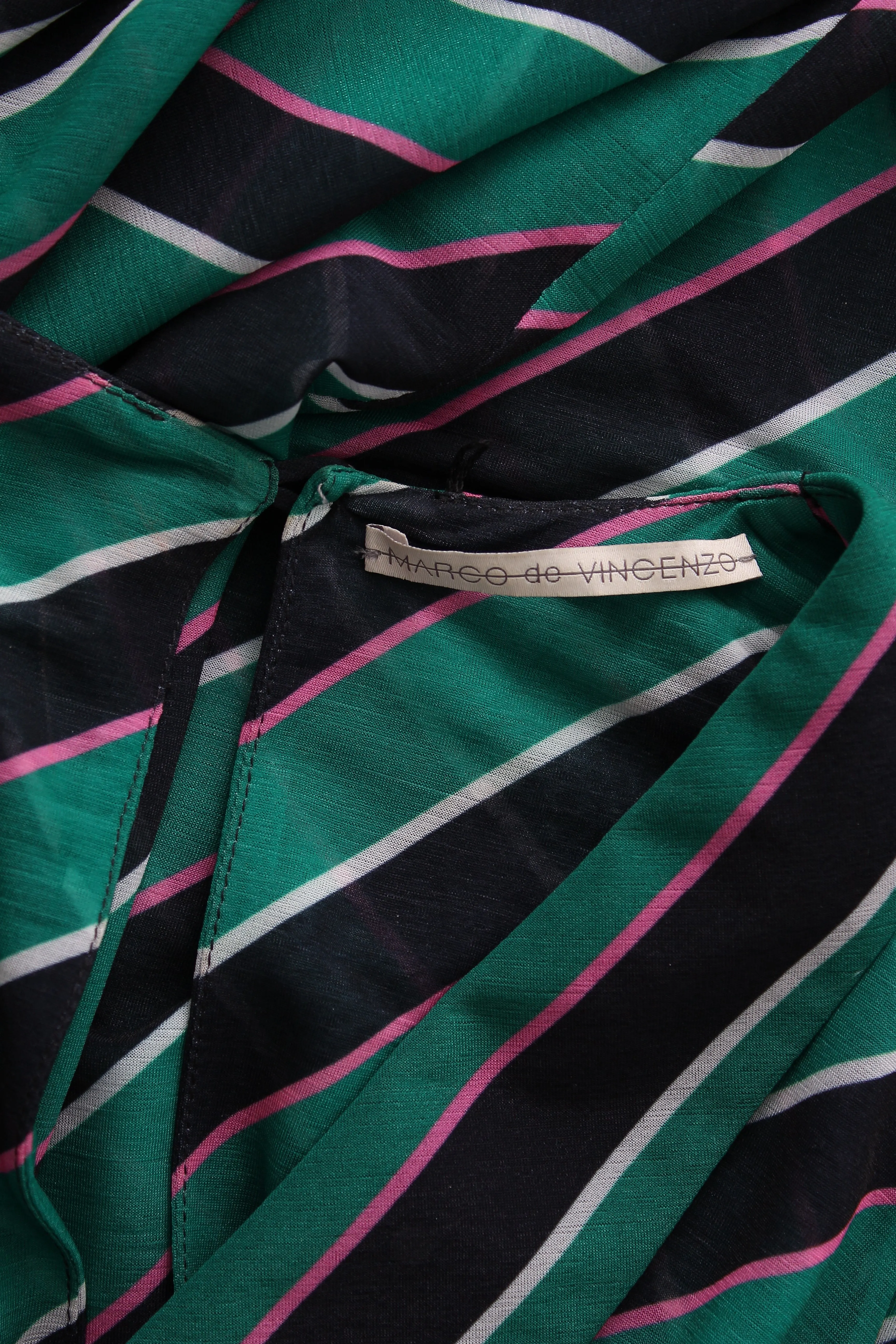 Marco de Vincenzo Striped Jersey Maxi Dress