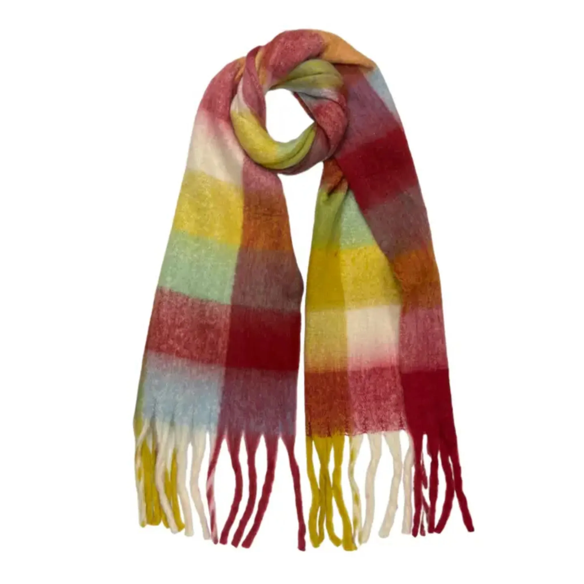Oversized Checked Blanket Scarf