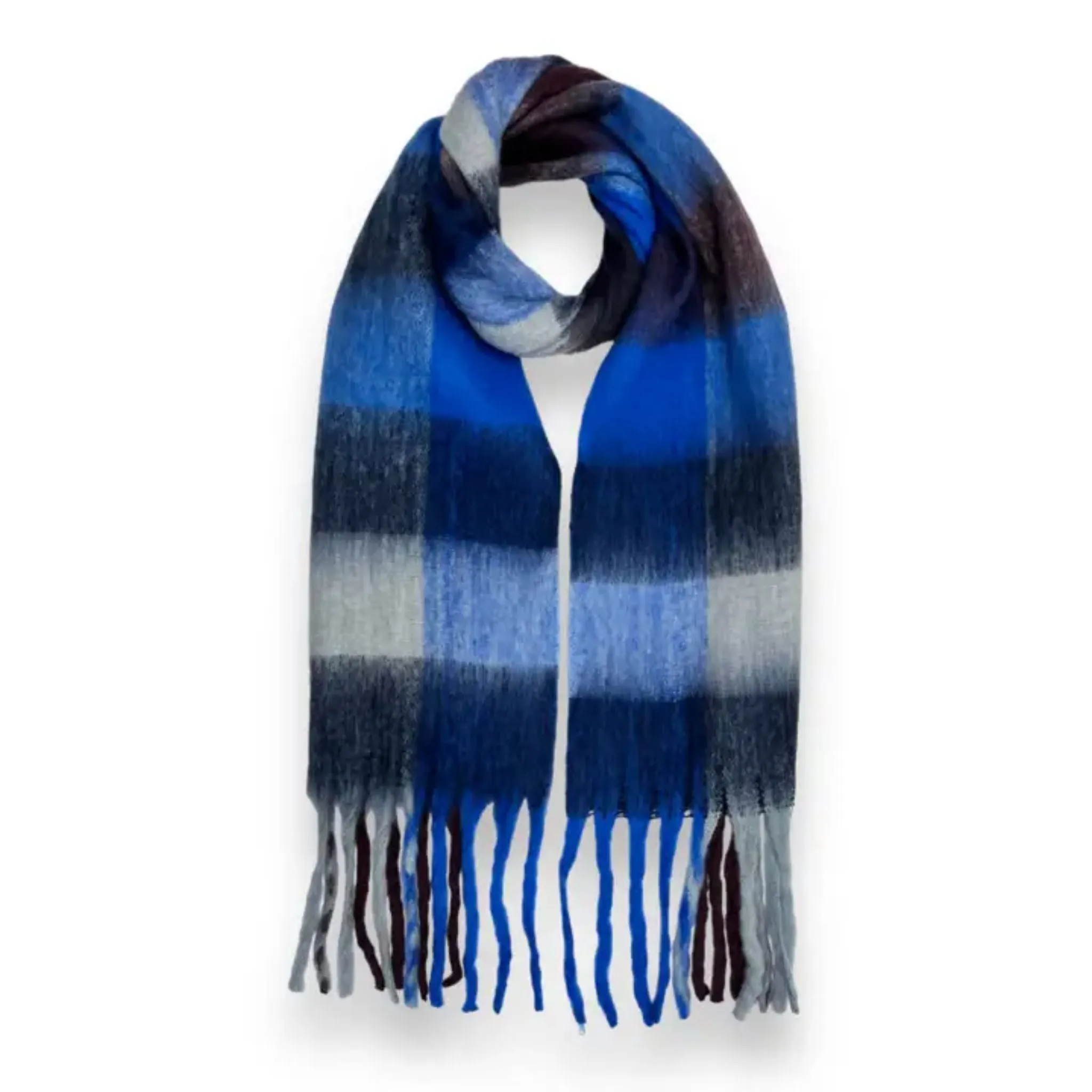 Oversized Checked Blanket Scarf