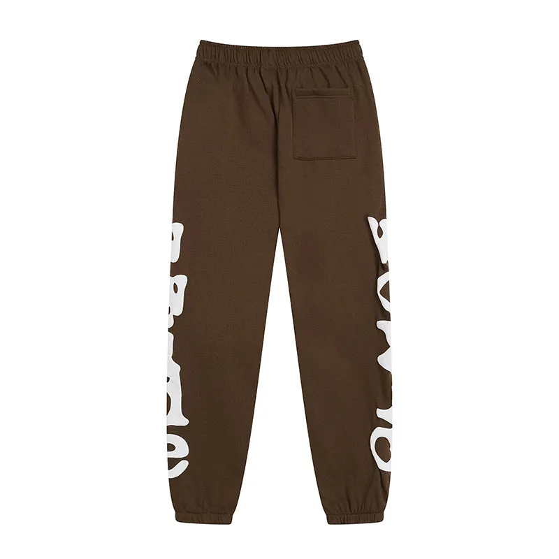 Sp5der Sweatpants Sports Pants Ankle-Tied Fleece Casual