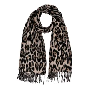 Supersoft leopard print winter scarf