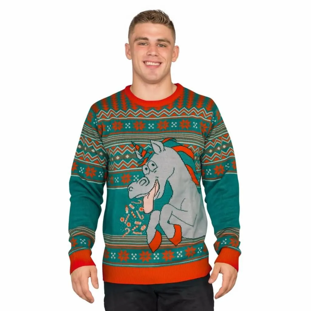 Unicorn Candy Canes and Star Dust Ugly Christmas Sweater