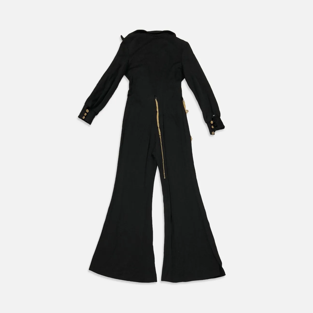 Vintage Black Bell Bottom Flared Jumpsuit