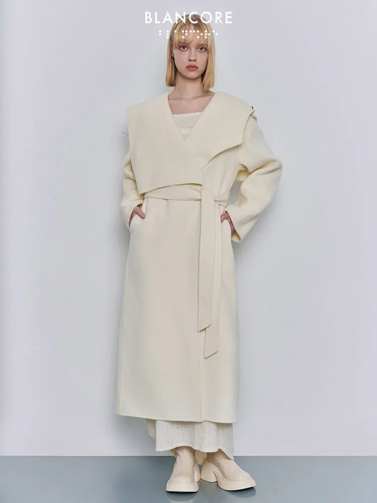 waist wool coat