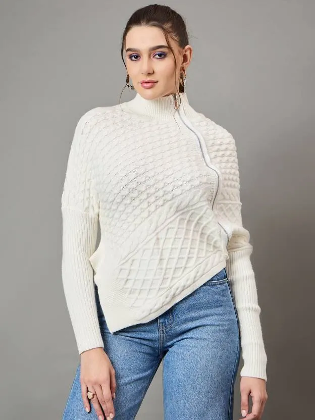 White Elegance Woolen Sweater