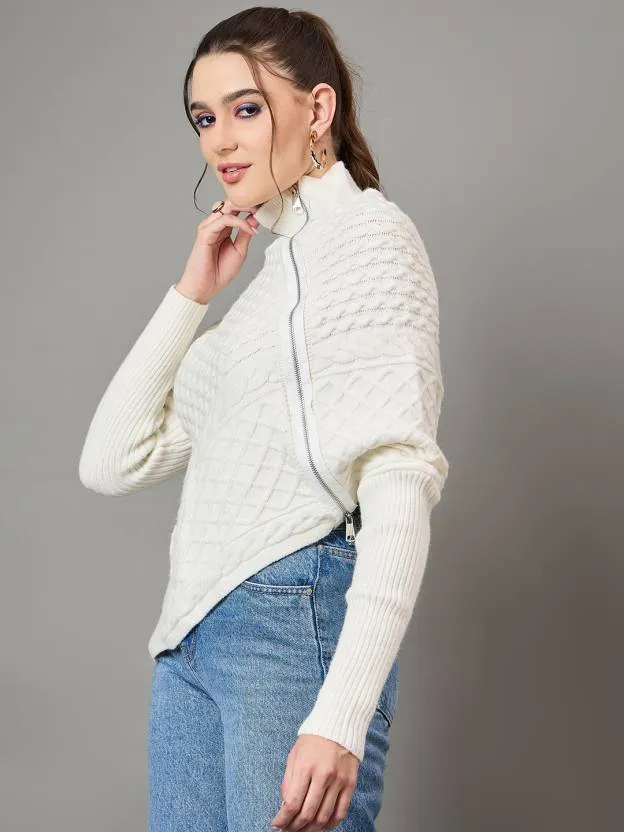 White Elegance Woolen Sweater