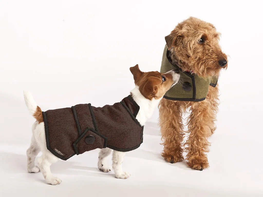 Wool Dog Coat (Khaki Green)